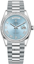 Rolex Day-Date 36 Niebieski/Platyna Ø36 mm 128396TBR-0002