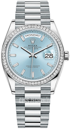 Rolex Day-Date 36 Niebieski/Platyna Ø36 mm 128396TBR-0003