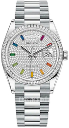 Rolex Day-Date 36 Srebrny/Platyna Ø36 mm 128396TBR-0006