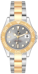 Rolex Yacht-Master Srebrny/18 karatowe żółte złoto Ø35 mm 168623/3