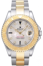 Rolex Yacht-Master Srebrny/18 karatowe żółte złoto Ø35 mm 168623/4