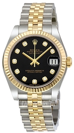 Rolex Datejust 31 Czarny/Stal Ø31 mm 178273-0020