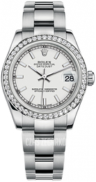 Rolex Datejust 31 Biały/Stal Ø31 mm 178384-0060