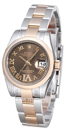 Rolex Lady-Datejust 26 Brązowy/Stal Ø26 mm 179161-20