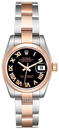 Rolex Lady-Datejust 26 Czarny/Stal Ø26 mm 179161-22