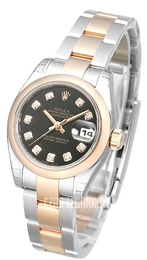 Rolex Lady-Datejust 26 Czarny/Stal Ø26 mm 179161-24