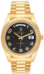 Rolex Day-Date Czarny/18 karatowe żółte złoto Ø41 mm 218238