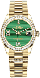 Rolex Datejust 31 Zielony/18 karatowe żółte złoto Ø31 mm 278288RBR-0004