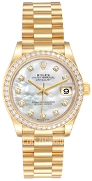 Rolex Datejust 31 Biały/18 karatowe żółte złoto Ø31 mm 278288RBR-0006