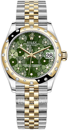 Rolex Datejust 31 Zielony/18 karatowe żółte złoto Ø31 mm 278343RBR-0032