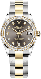 Rolex Datejust 31 Szary/18 karatowe żółte złoto Ø31 mm 278383RBR-0021