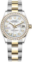 Rolex Datejust 31 Biały/18 karatowe żółte złoto Ø31 mm 278383RBR-0027