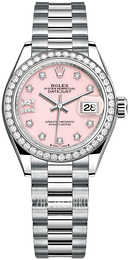 Rolex Lady-Datejust 28 Różowy/18 karatowe białe złoto Ø28 mm 279139RBR-0002