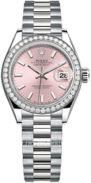 Rolex Lady-Datejust 28 Różowy/18 karatowe białe złoto Ø28 mm 279139RBR-0004