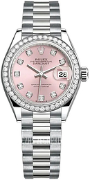 Rolex Lady-Datejust 28 Różowy/18 karatowe białe złoto Ø28 mm 279139RBR-0005
