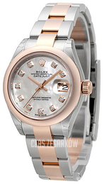 Rolex Lady-Datejust 28 Biały/18 karatowe różowe złoto Ø28 mm 279161-0014