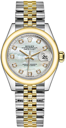 Rolex Lady-Datejust 28 Biały/18 karatowe żółte złoto Ø28 mm 279163-0013