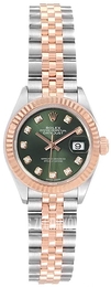 Rolex Lady-Datejust 28 Zielony/18 karatowe różowe złoto Ø28 mm 279171-0007