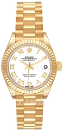 Rolex Lady-Datejust 28 Biały/18 karatowe żółte złoto Ø28 mm 279178-0029