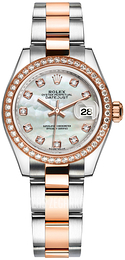 Rolex Lady-Datejust 28 Biały/18 karatowe różowe złoto Ø28 mm 279381RBR-0014