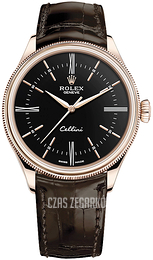 Rolex Cellini Time Czarny/Skóra Ø39 mm 50505-0008