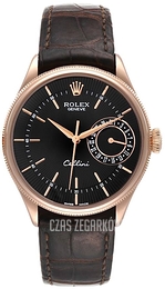 Rolex Cellini Date Czarny/Skóra Ø39 mm 50515-0010