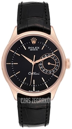 Rolex Cellini Date Czarny/Skóra Ø39 mm 50515-0011