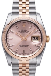 Rolex Datejust Gold/Steel Różowy/18 karatowe różowe złoto Ø36 mm 116231-0062