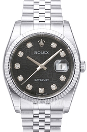 Rolex Datejust Steel Czarny/Stal Ø36 mm 116234-0079