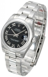 Rolex Datejust Lady 31 mm Czarny/Stal Ø31 mm 178240-0034