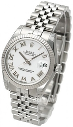 Rolex Datejust Lady 31 mm Biały/Stal Ø31 mm 178274-0073
