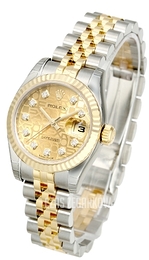 Rolex Lady Oyster Perpetual Szampański/18 karatowe żółte złoto Ø26 mm 179173/10