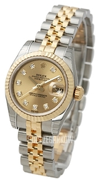 Rolex Lady Oyster Perpetual Szampański/18 karatowe żółte złoto Ø26 mm 179173/17