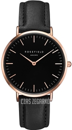 Rosefield The Bowery Czarny/Skóra Ø38 mm BBBR-B11
