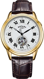 Rotary Cambridge Srebrny/Skóra Ø40 mm GS05368/70
