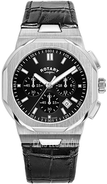 Rotary Regent Czarny/Skóra Ø41 mm GS05450/65