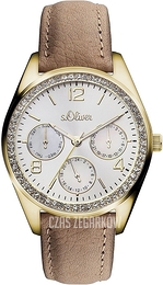 S.Oliver Other Srebrny/Skóra Ø33 mm SO-3165-LM