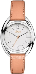S.Oliver Other Srebrny/Skóra Ø34 mm SO-3281-LQ