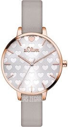 S.Oliver Other Srebrny/Skóra Ø36 mm SO-3475-LQ