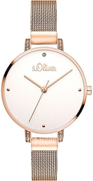 S.Oliver Other Srebrny/Stal w kolorze różowego złota Ø34 mm SO-3552-MQ