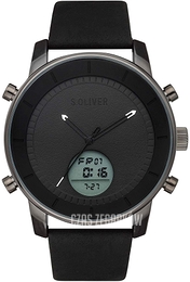 S.Oliver Other Czarny/Skóra Ø40 mm SO-3620-LD