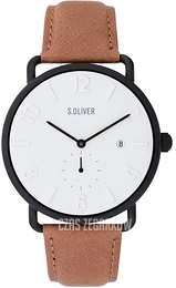 S.Oliver Other Biały/Skóra Ø41 mm SO-3718-LQ