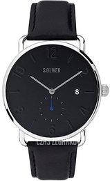 S.Oliver Other Czarny/Skóra Ø41 mm SO-3720-LQ