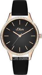 S.Oliver Other Czarny/Skóra Ø34 mm SO-3831-LQ