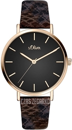 S.Oliver Other Czarny/Skóra Ø36 mm SO-3849-LQ