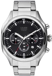 S.Oliver Other Czarny/Stal Ø44 mm SO-3861-MC