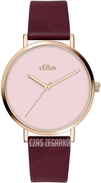 S.Oliver Classic Różowy/Skóra Ø36 mm SO-3911-LQ