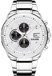 S.Oliver Other Czarny/Stal Ø46 mm SO-4178-MM