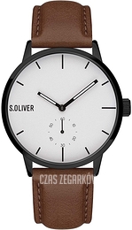 S.Oliver Classic Srebrny/Skóra Ø41 mm SO-4179-LQ