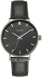 S.Oliver Classic Czarny/Skóra Ø43 mm SO-4229-LQ